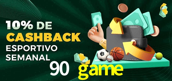10% de bônus de cashback na 90 game